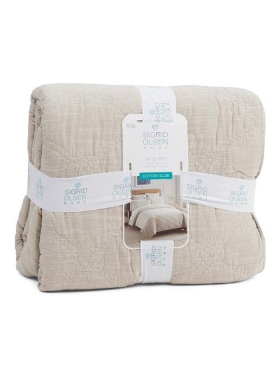 Sigrid Olsen Other - SIGRID OLSEN Cotton Textured Slub Rope Knot Quilt Set